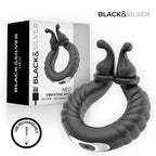 BLACK &amp; SILVER - ANEL VIBRATÓRIO RECARREGÁVEL PARA CASAIS NEO BLACK &amp; SILVER