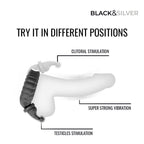 BLACK &amp; SILVER - ANEL VIBRATÓRIO RECARREGÁVEL PARA CASAIS NEO BLACK &amp; SILVER