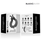 BLACK &amp; SILVER - ANEL VIBRATÓRIO RECARREGÁVEL PARA CASAIS NEO BLACK &amp; SILVER