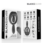 BLACK &amp; SILVER - ANEL VIBRATÓRIO RECARREGÁVEL DECKARD COM CONTROLE REMOTO BLACK &amp; SILVER