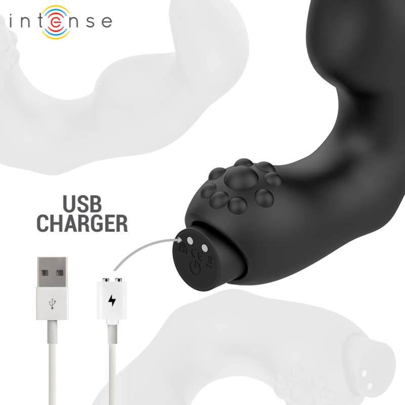 INTENSE - HENRY MASSAGEADOR DE PRÓSTATA RECARREGÁVEL USB PRETO