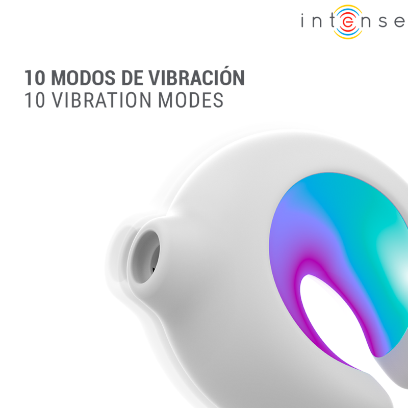 INTENSE - ASTON ESTIMULADOR CLITORIANO DE SUCÇÃO RECARREGÁVEL USB COM VIBRAÇÃO BRANCO