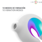 INTENSE - ASTON ESTIMULADOR CLITORIANO DE SUCÇÃO RECARREGÁVEL USB COM VIBRAÇÃO BRANCO