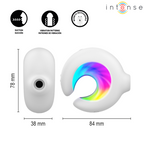 INTENSE - ASTON ESTIMULADOR CLITORIANO DE SUCÇÃO RECARREGÁVEL USB COM VIBRAÇÃO BRANCO