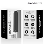 BLACK &amp; SILVER - JACOB VIBRATÓRIO BULLET RECARREGÁVEL POR USB PRETO