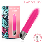HAPPY LOKY - VIBRADOR MINI RECARREGÁVEL USB PORQUINHO ROSA