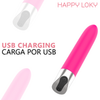 HAPPY LOKY - VIBRADOR MINI RECARREGÁVEL USB PORQUINHO ROSA