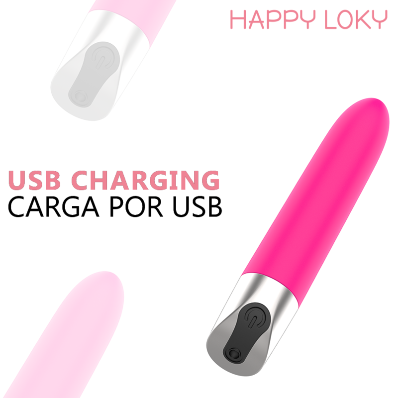 HAPPY LOKY - VIBRADOR MINI RECARREGÁVEL USB PORQUINHO ROSA