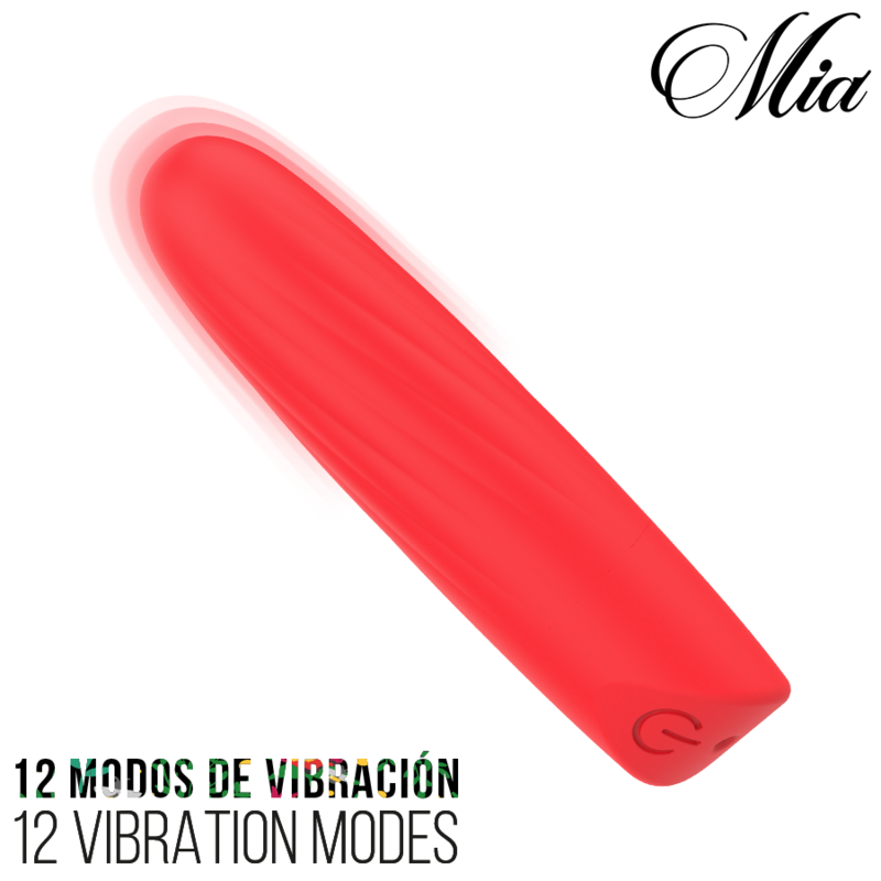 MIA - LUCY ELLEN MINI VIBRADOR RECARREGÁVEL USB VERMELHO