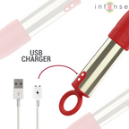 INTENSE - PINCEL DE MAQUIAGEM VIBRATÓRIO RECARREGÁVEL USB TOM, VERMELHO