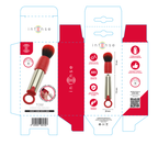 INTENSE - PINCEL DE MAQUIAGEM VIBRATÓRIO RECARREGÁVEL USB TOM, VERMELHO