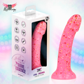 MYTHOLOGY - LYRA 6 DILDO DE SILICONE 17 CM Ø 3,6 CM ROSA COM PINTURA VERMELHA