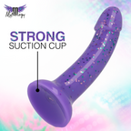 MYTHOLOGY - LYRA 10 DILDO DE SILICONE 17 CM Ø 3,6 CM ROXO COM PINTAS