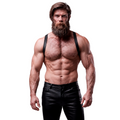 FETISH SUBMISSIVE ATTITUDE - ARREIO DE COSTAS DE COURO ECOLÓGICO MASCULINO