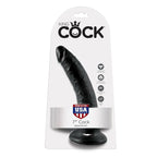 KING COCK - DILDO PRETO 17.8 CM