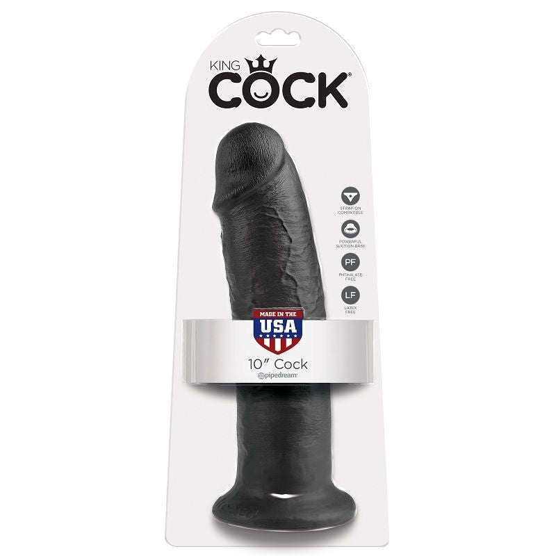 KING COCK - DILDO PRETO 25 CM