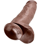 KING COCK - DILDO CASTANHO COM BOLAS 30.48 CM