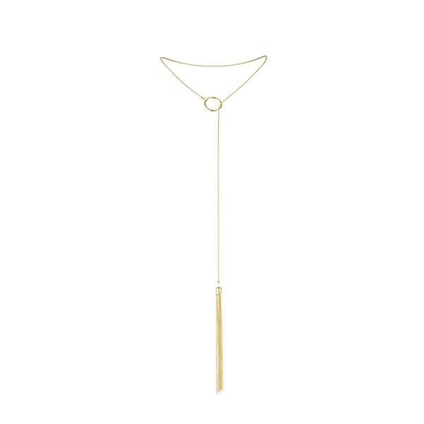 BIJOUX INDISCRETS - COLAR MAGNÍFICO DE METAL COM FRANJAS DOURADAS