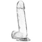 X RAY - DILDO TRANSPARENTE COM BOLAS 20 CM -O- 4.5 CM